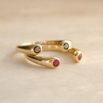 SERPENTINE  RING (with stones)